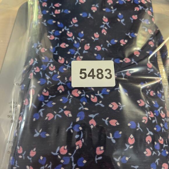 LC Lauren Conrad Blouse Womens Size Small Blue Floral Long Sleeve - Picture 12 of 12